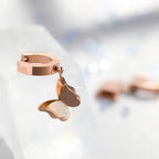 Butterfly Stainless Steel Hoop Earrings E3669