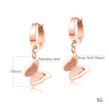 Butterfly Stainless Steel Hoop Earrings E3669