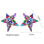 Star Rhinestone Stud Earrings E4531