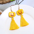 Pumpkin Alloy Tassel Earrings E4603