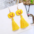 Pumpkin Alloy Tassel Earrings E4603