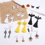 Pumpkin Alloy Tassel Earrings E4603