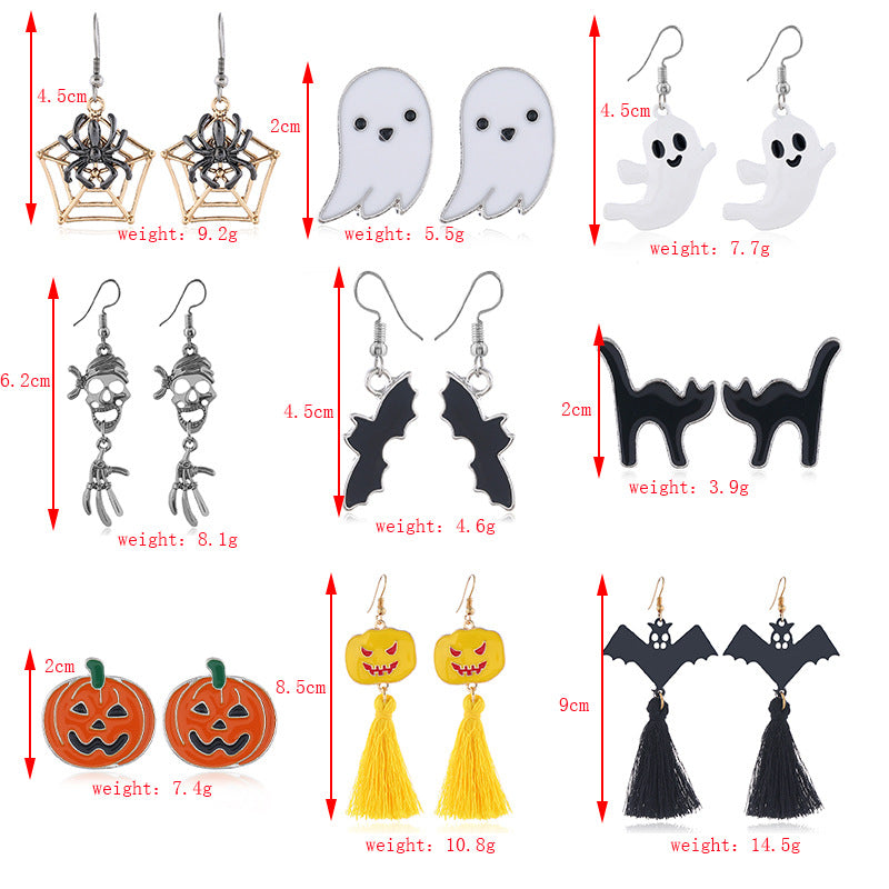 Pumpkin Alloy Tassel Earrings E4603