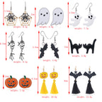 Pumpkin Alloy Tassel Earrings E4603