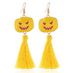 Pumpkin Alloy Tassel Earrings E4603