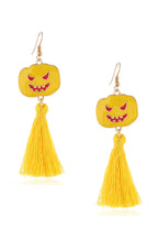 Pumpkin Alloy Tassel Earrings E4603