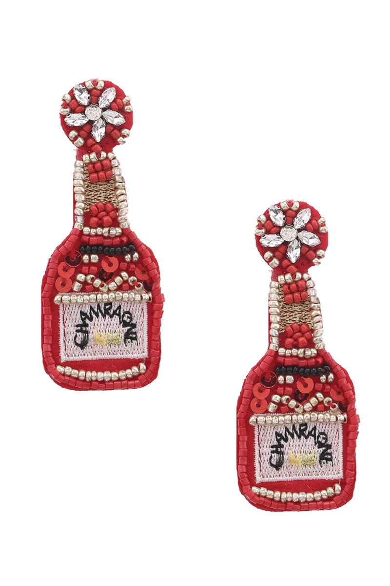 Champagne Seed Bead Earrings E4679