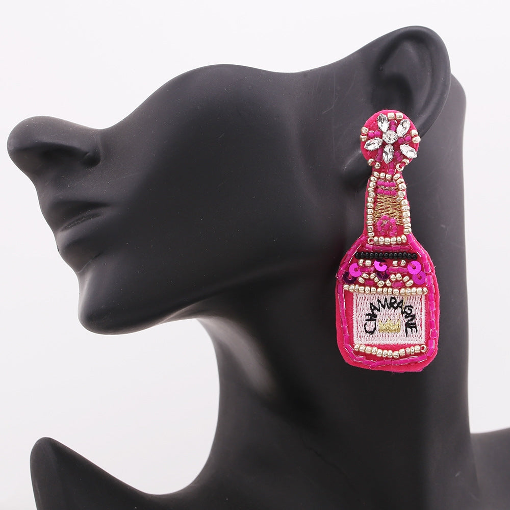 Champagne Seed Bead Earrings E4679