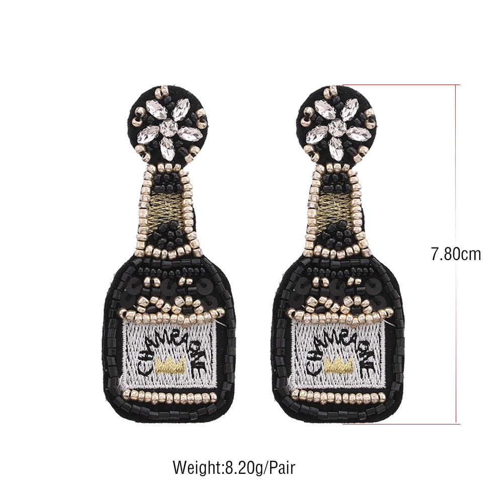 Champagne Seed Bead Earrings E4679