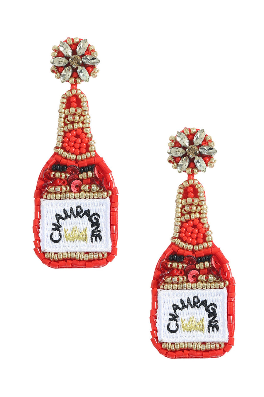 Champagne Seed Bead Earrings E4679