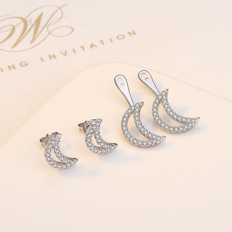 Moon Zircon Earrings E4828