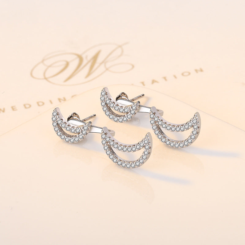 Moon Zircon Earrings E4828