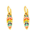 Leaf Copper Hoop Earrings E4850