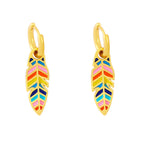 Leaf Copper Hoop Earrings E4850