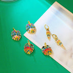 Leaf Copper Hoop Earrings E4850