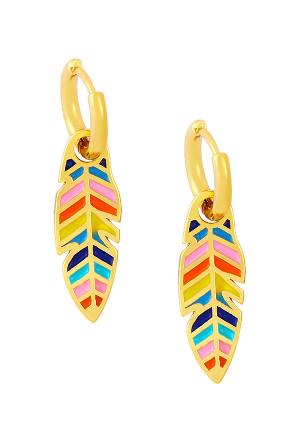Leaf Copper Hoop Earrings E4850