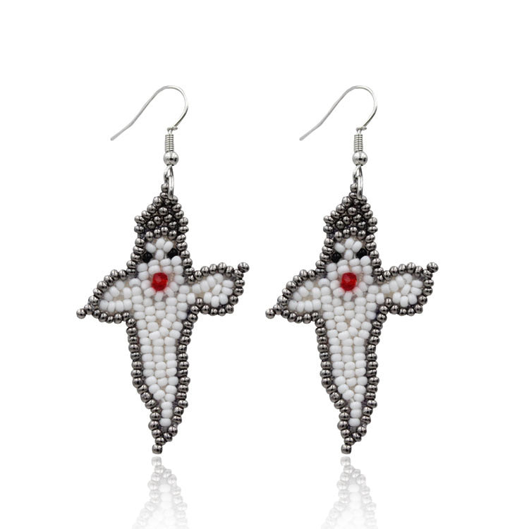 Ghost Seed Beads Earrings E4866