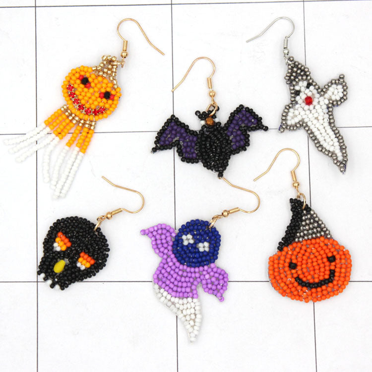 Ghost Seed Beads Earrings E4869