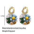 Floral Polymer Clay Earrings E4896