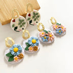 Floral Polymer Clay Earrings E4896
