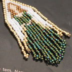 Virgin Mary Seed Bead Tassel Earrings E4925