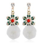 Snowflake Pompom Earrings E4929