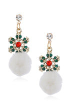 Snowflake Pompom Earrings E4929