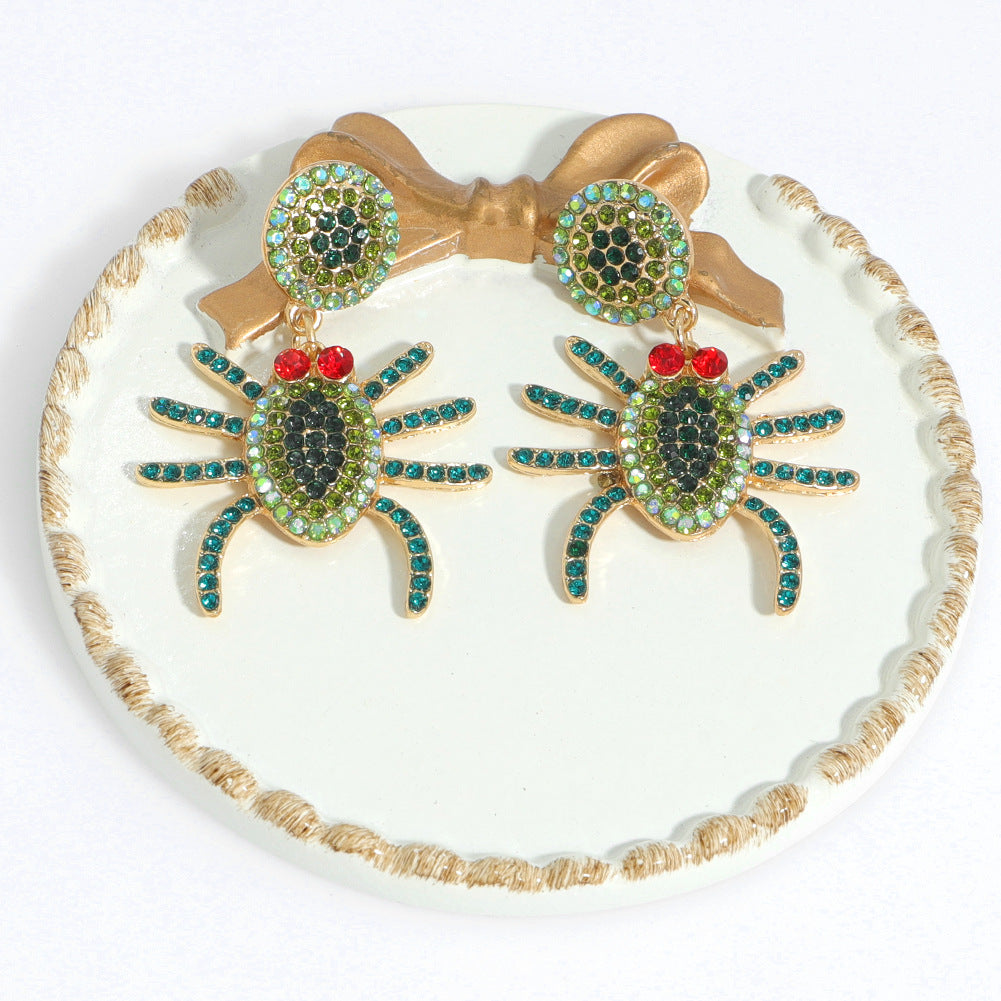 Spider Rhinestone Earrings E4971