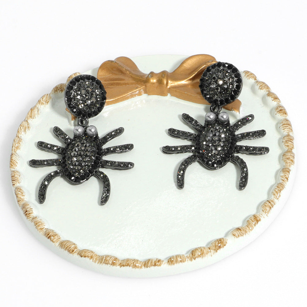 Spider Rhinestone Earrings E4971