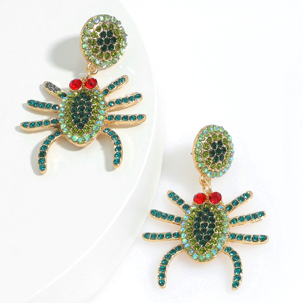 Spider Rhinestone Earrings E4971