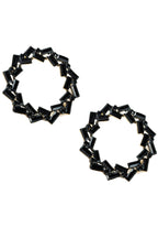 Hollow Geometric Round Stud Earrings E4979