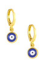Evil Eye Bead Copper Earrings E5000