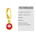 Evil Eye Bead Copper Earrings E5000