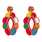Floral Seed Bead Earrings E5001