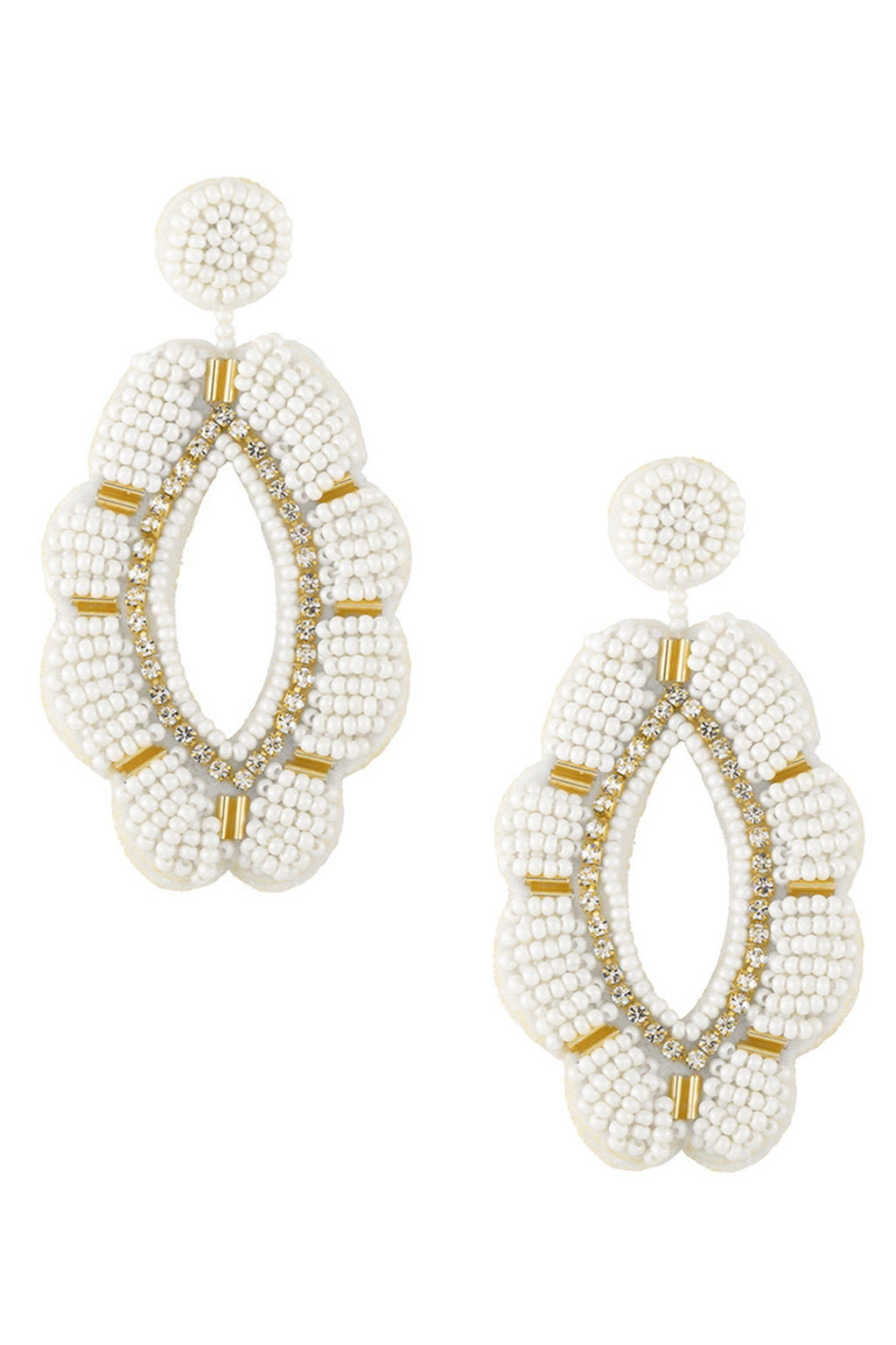 Floral Seed Bead Earrings E5001