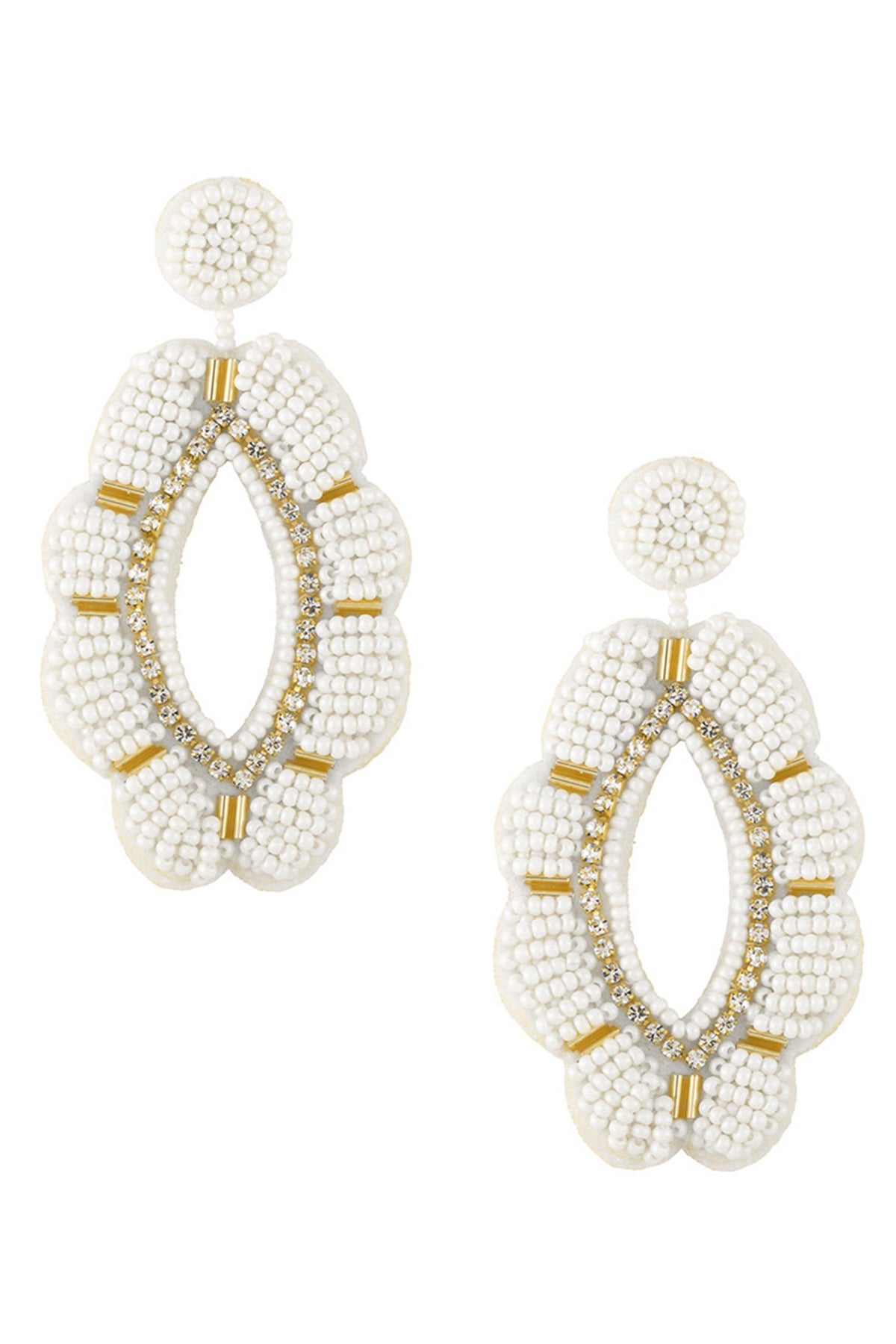 Floral Seed Bead Earrings E5001