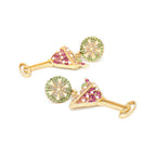 Flower Raffia Stud Earrings E8144