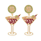 Flower Raffia Stud Earrings E8144