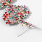 Heart Chain Rhinestone Earrings E5082