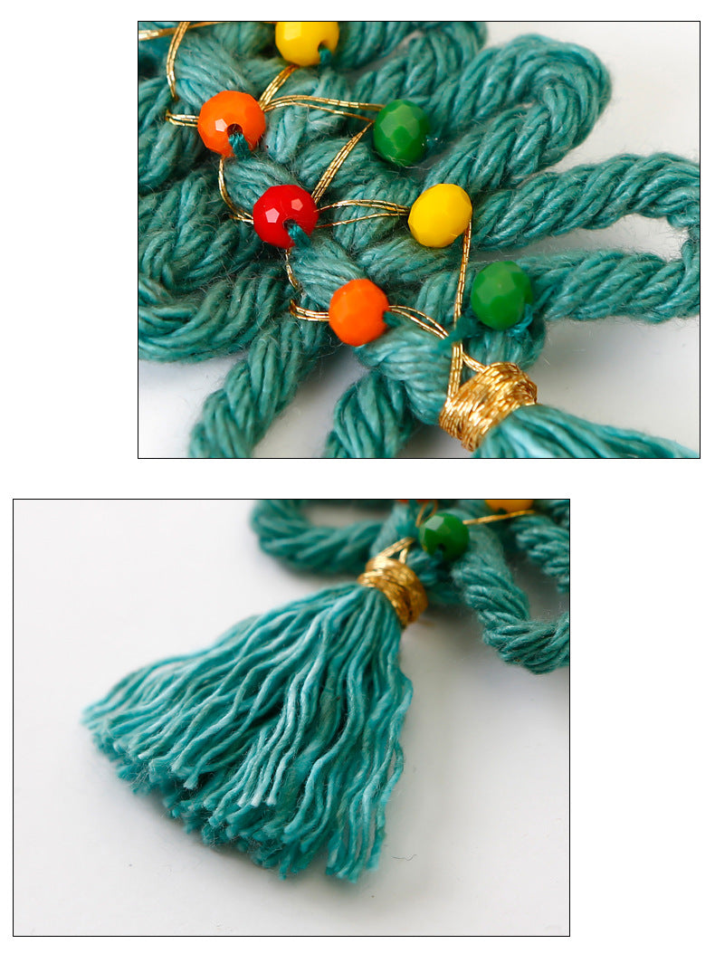 Christmas Tree Tassel Earrings E5085