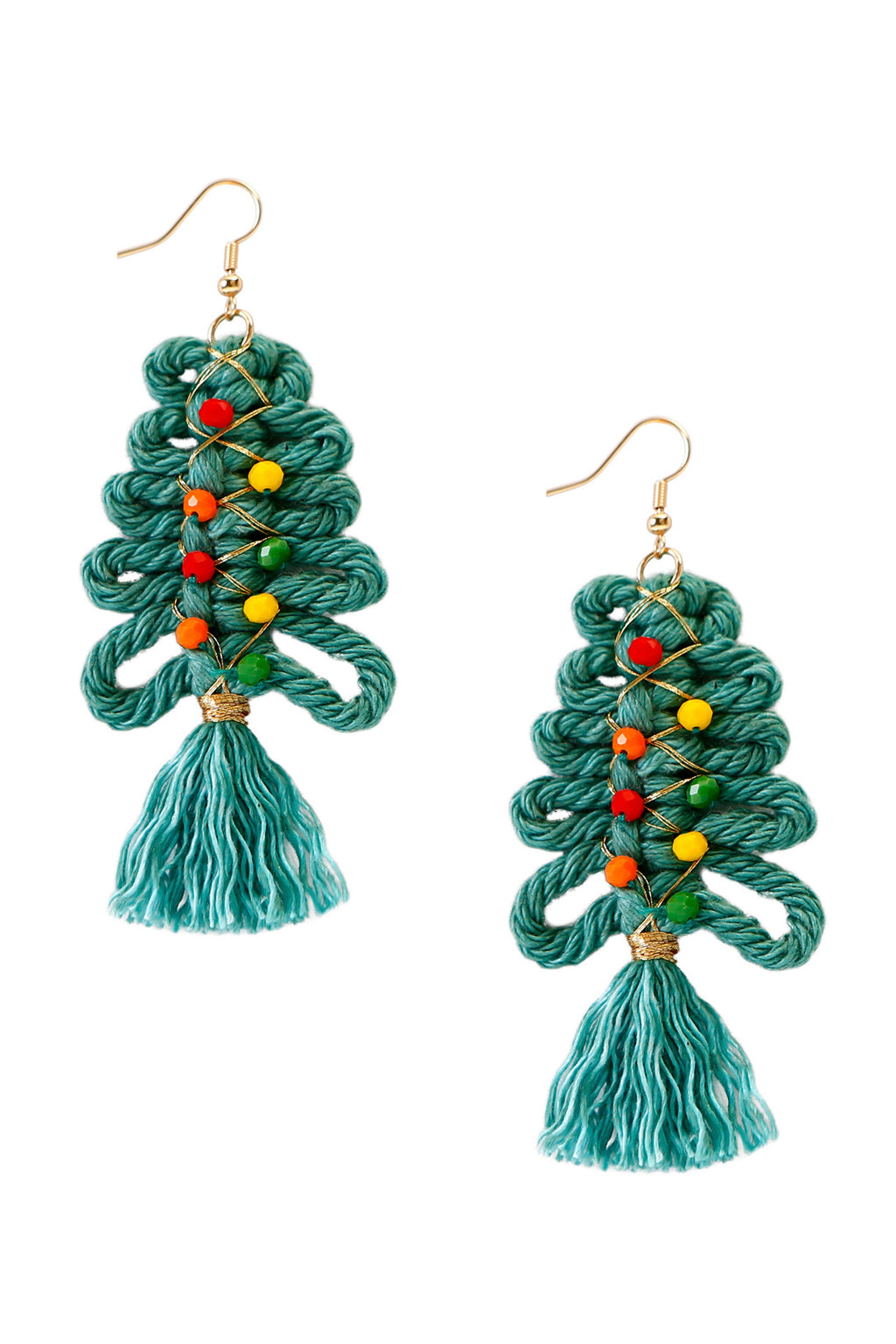 Christmas Tree Tassel Earrings E5085