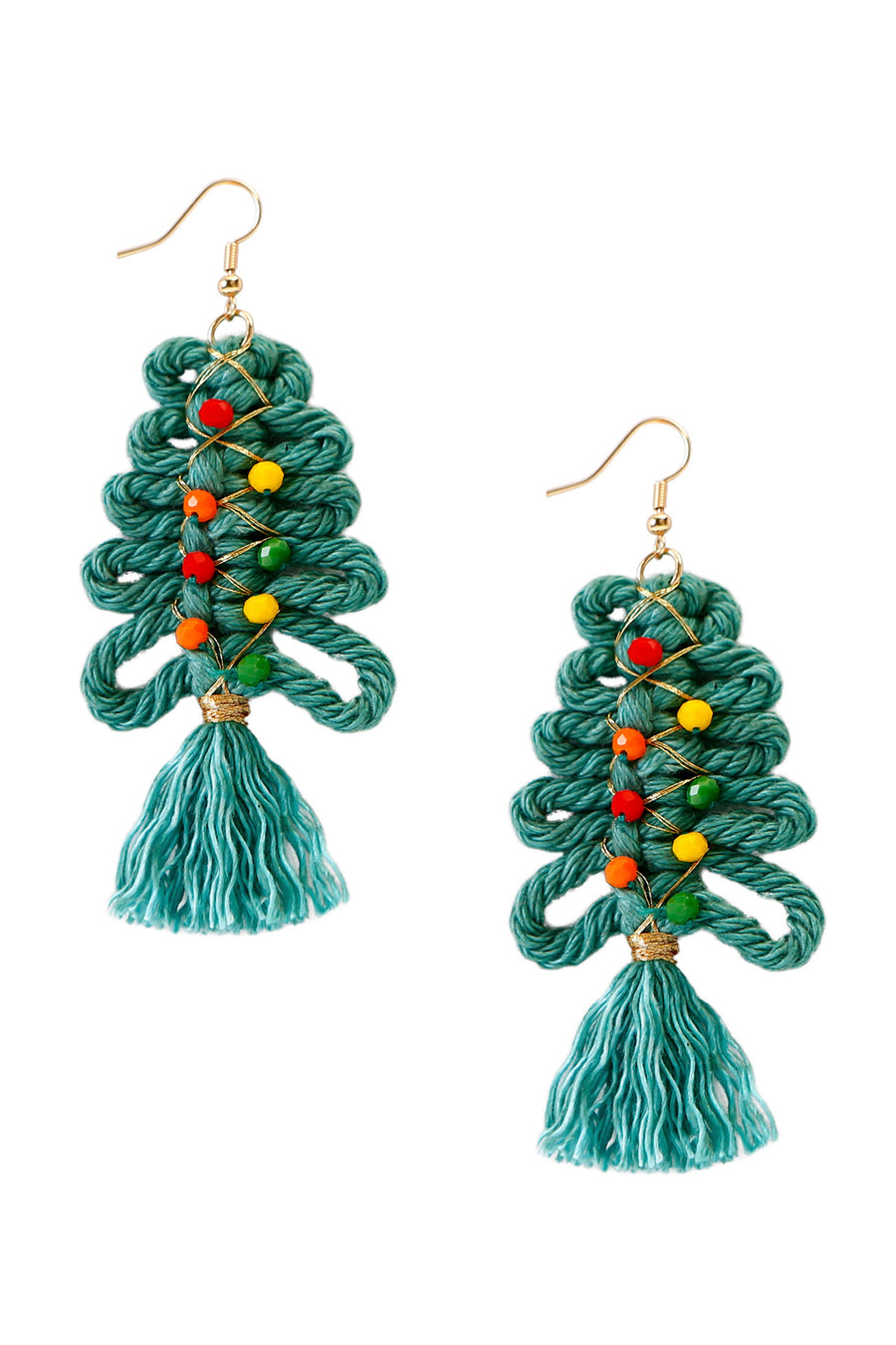 Christmas Tree Tassel Earrings E5085