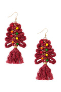 Christmas Tree Tassel Earrings E5085