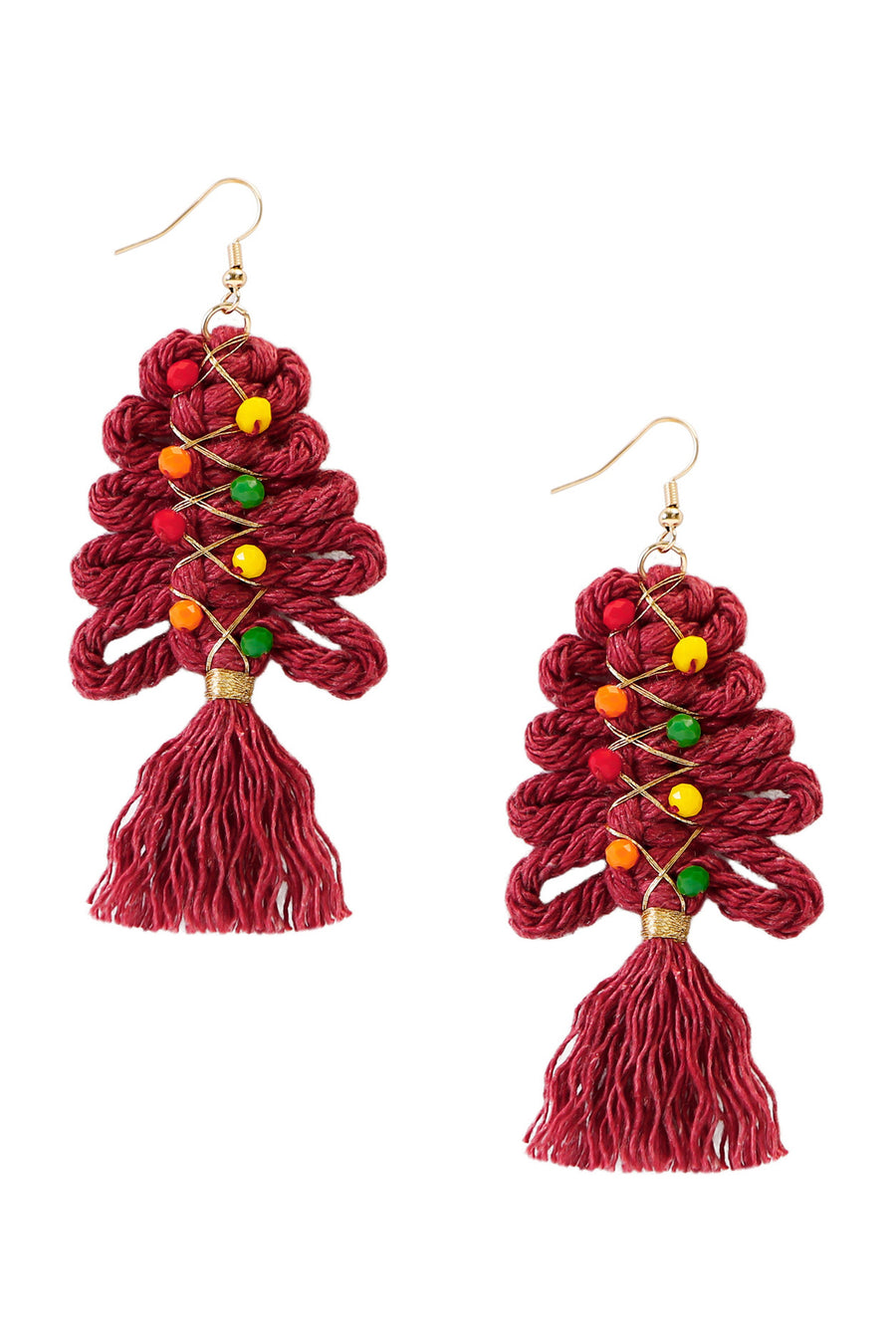 Christmas Tree Tassel Earrings E5085