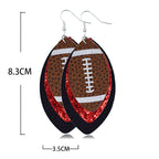 Football Multilayer Leather Earrings E5090
