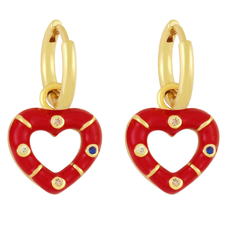 Heart Copper Hoop Earrings E5112