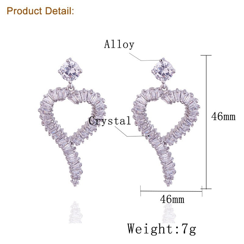 Heart Zircon Earrings E5145