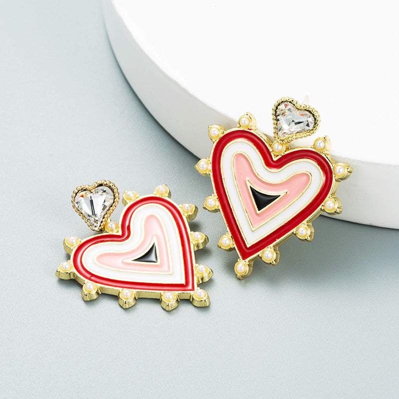 Heart Alloy Earrings E5176
