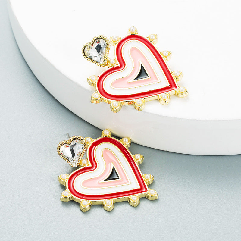 Heart Alloy Earrings E5176