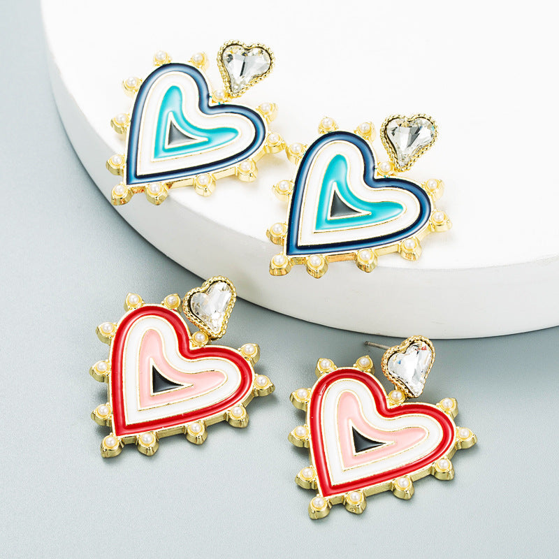 Heart Alloy Earrings E5176